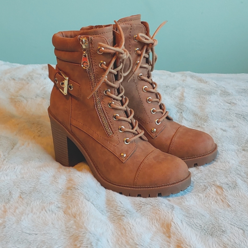 Brown heel boots